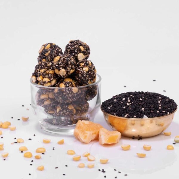 Mini Black Sesame Chikki Balls 70g - Image 3