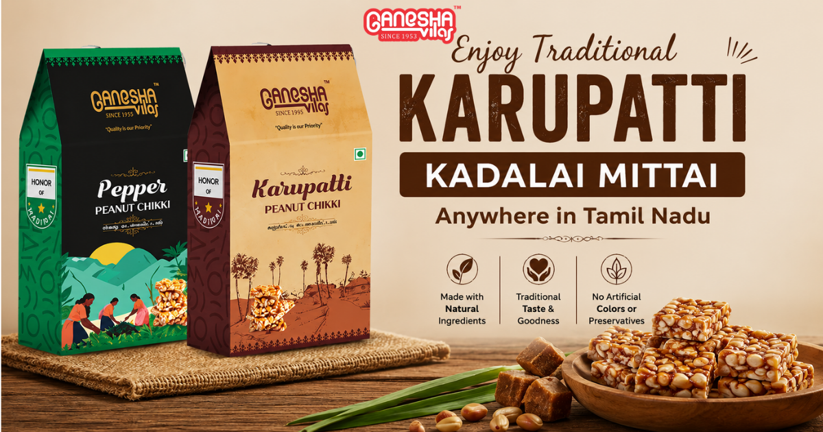 Enjoy Traditional Karupatti Kadalai Mittai Anywhere in Tamil Nadu 1 karupatti kadalai mittai tamil nadu