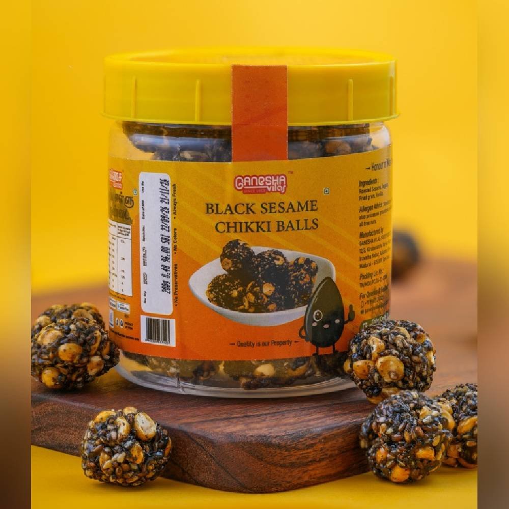 Mini Blacks Sesame Chikki Balls Jar - 200 g 4 Mini Blacks Sesame Chikki Balls Jar - 200 g - Image 4