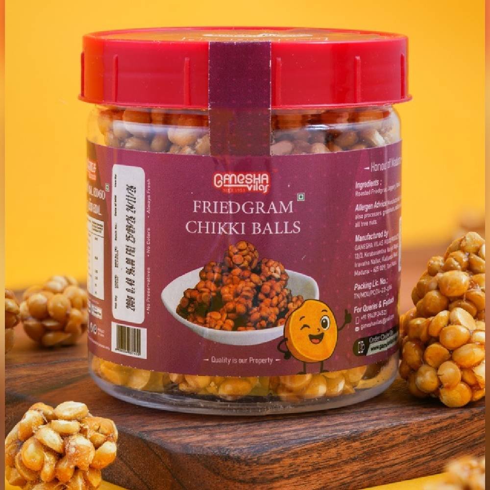Mini Friedgram Chikki Balls Jar-200g 3 Mini Friedgram Chikki Balls Jar-200g - Image 3